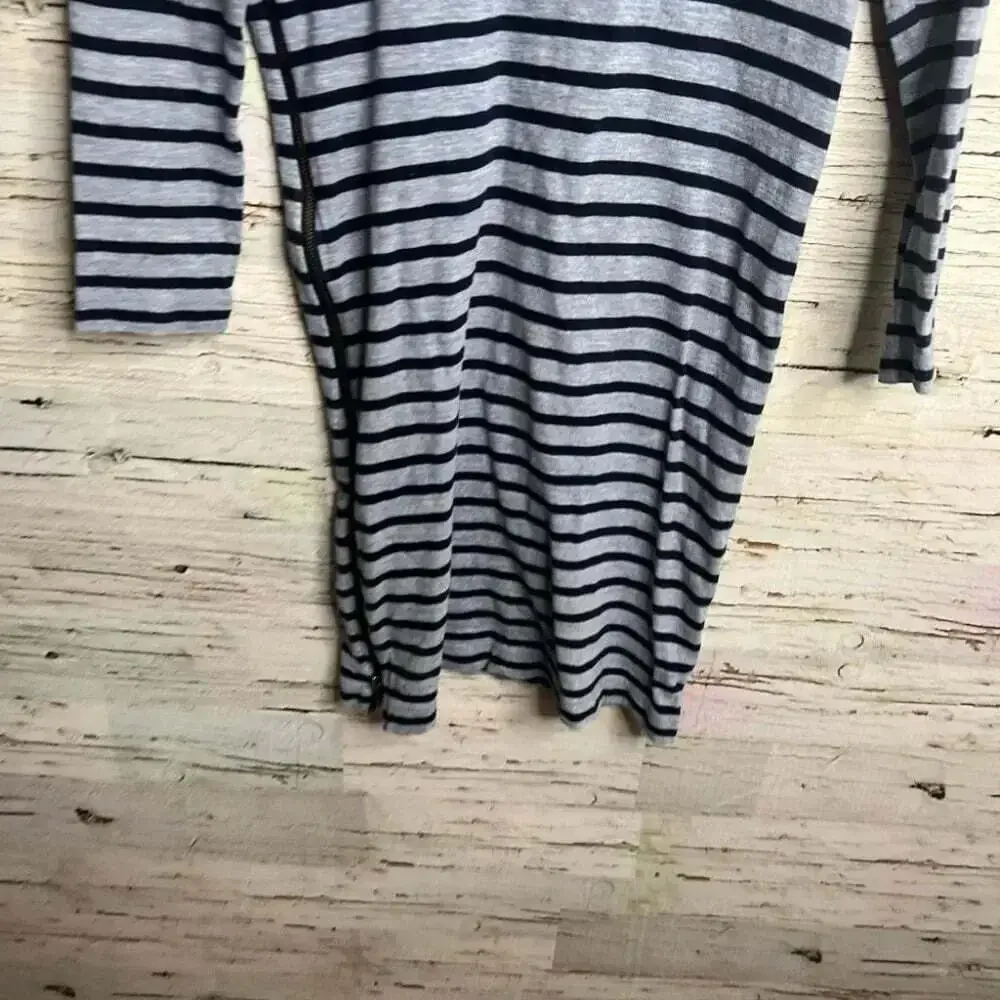 J crew blue  striped long sleeve dress size xs